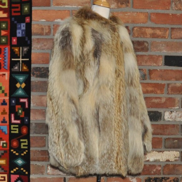 Stunning La Vay Limited 100% Afghan Fox Fur Coat 10 (S-M) Made in UK - Picture 2 of 16